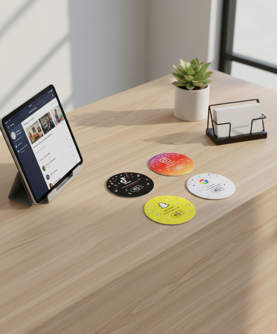 LinkBadge - NFC plaque à scanner réseaux sociaux